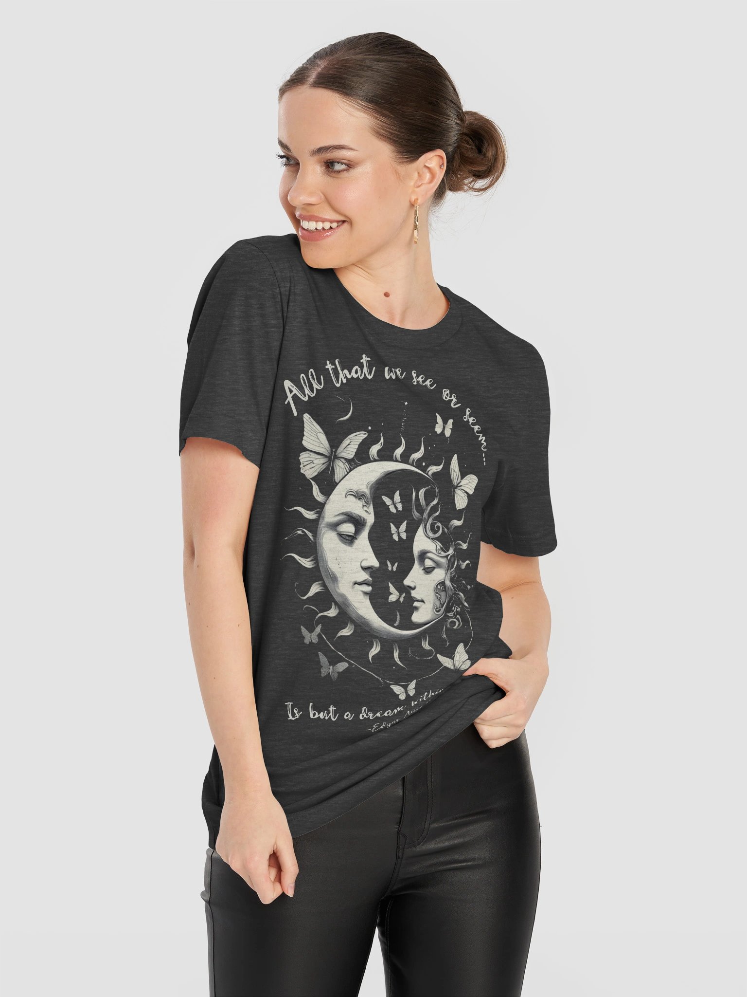 Edgar Allan Poe Dream Within a Dream Shirt, Celestial Moon Graphic Tee product image (12)