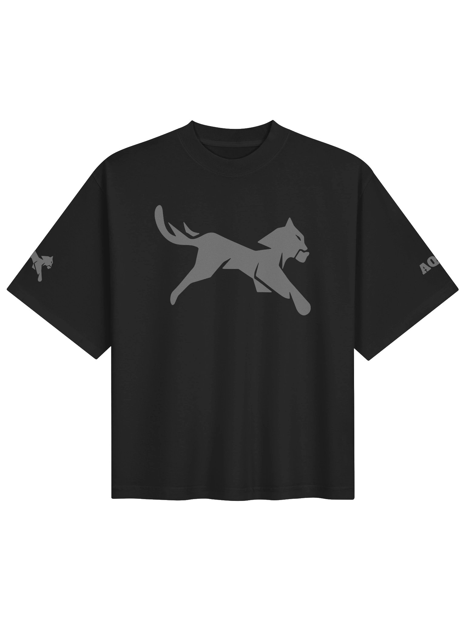 AQRA Leaping Feline Graphic Oversized Tee product image (5)