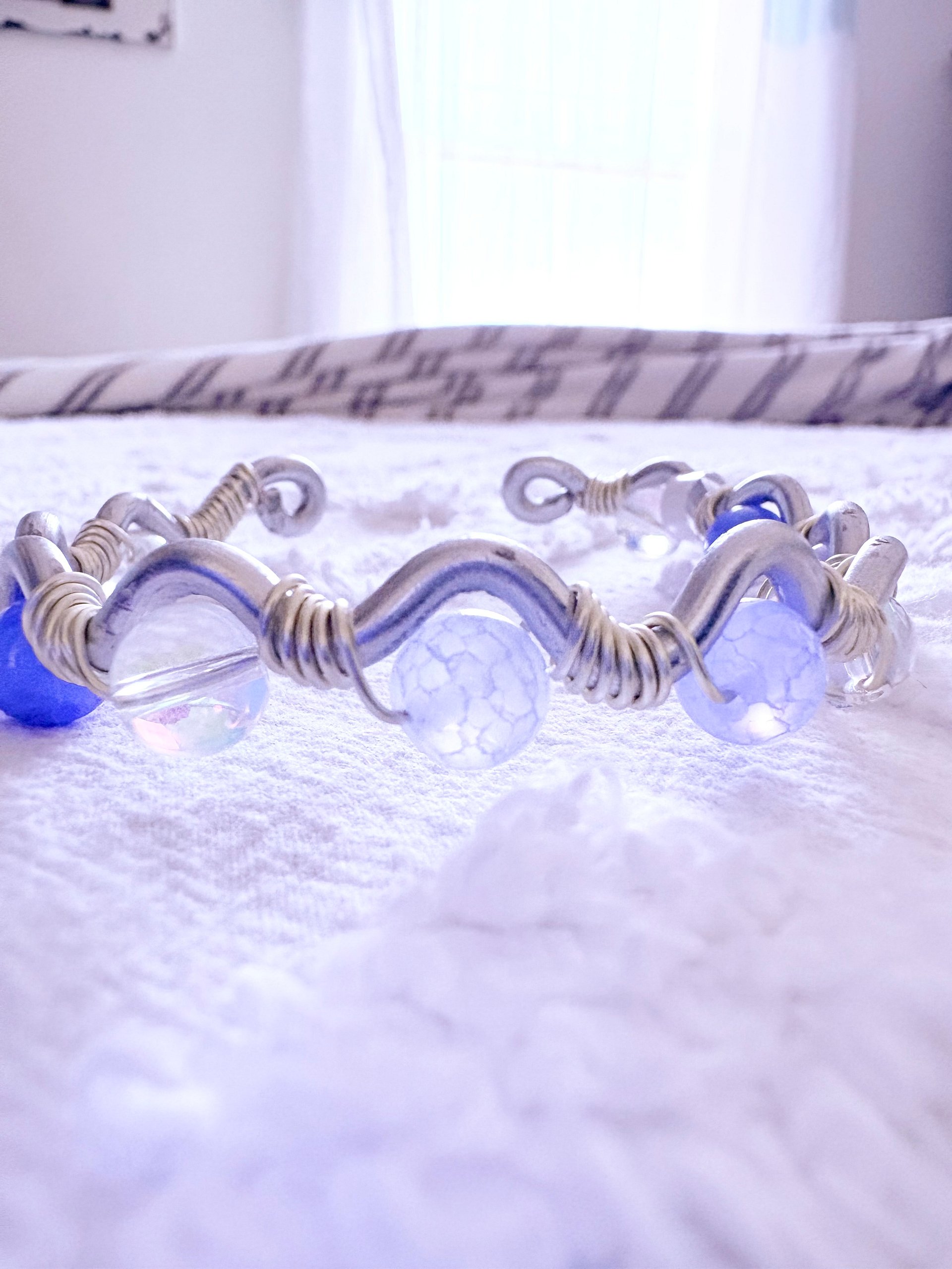 MFD-00296 | Steady Tide Adjustable Cuff Bracelet (Blue-02) | by Monique Faella Designs™ product image (3)