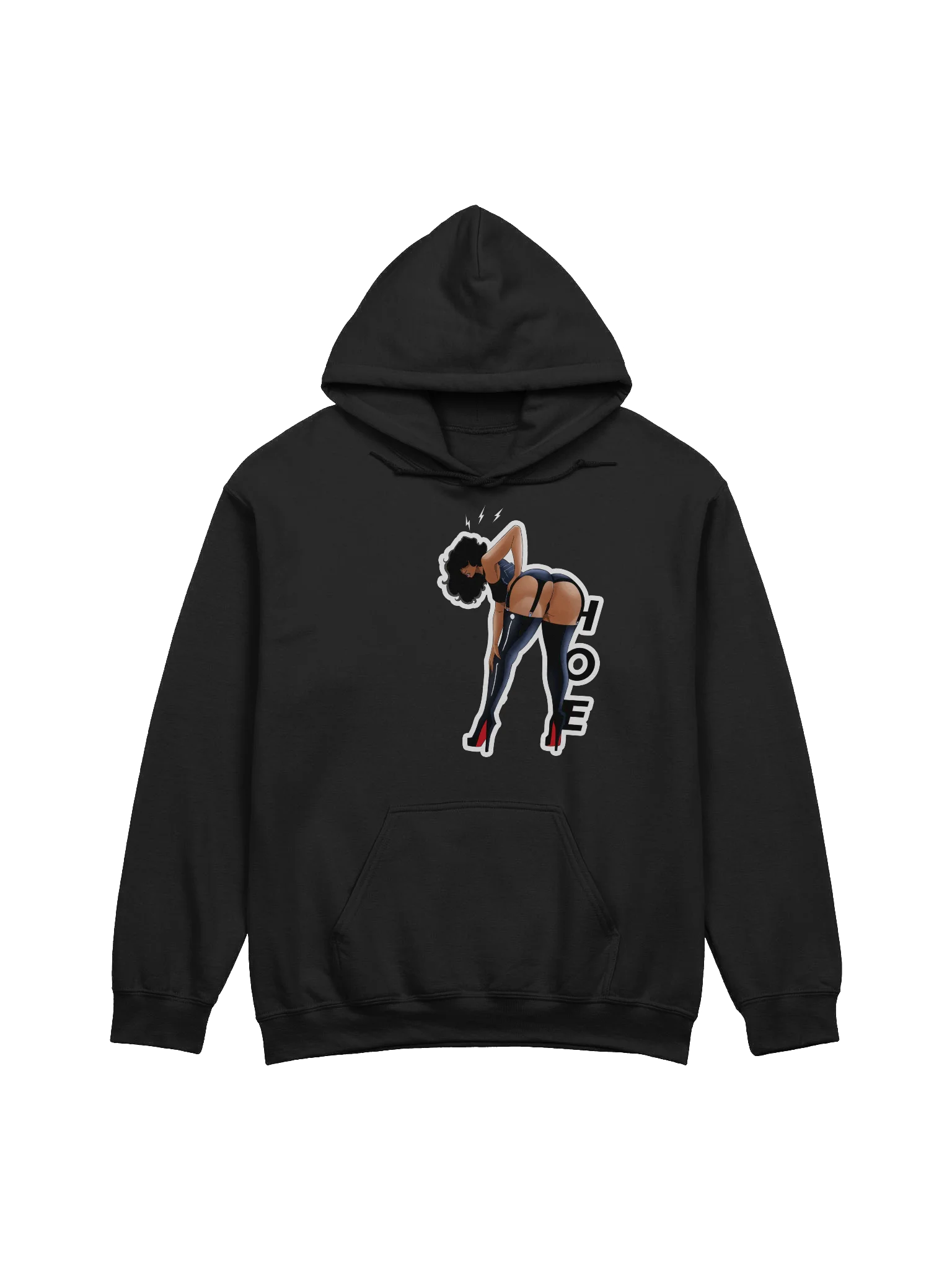 HOE HOODIE NAUGHTY - BLACK product image (1)