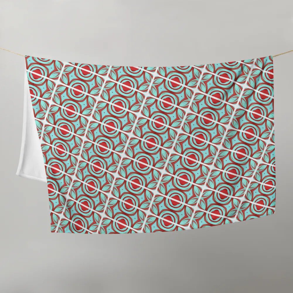 Blue & Red Diagonal Pattern Throw Blanket product image (10)