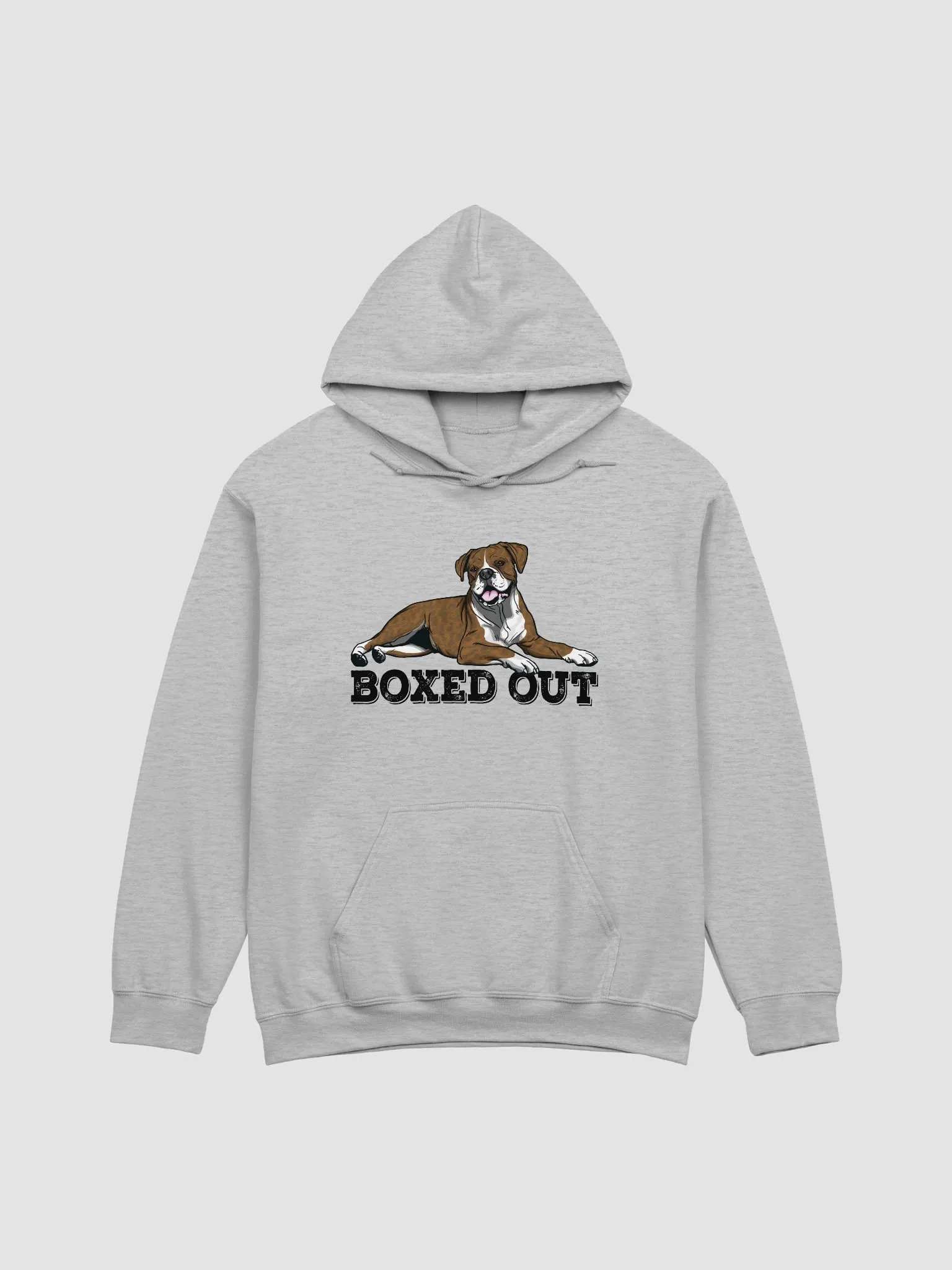 Boxed Out Hooded Sweatshirt of a Boxer Dog(Brindle) | Funny Hoodie for Boxer Paw-rents product image (1)