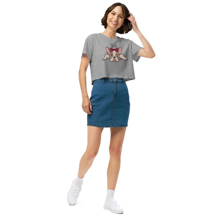 Girly French Bulldog Women's Crop Top product image (2)
