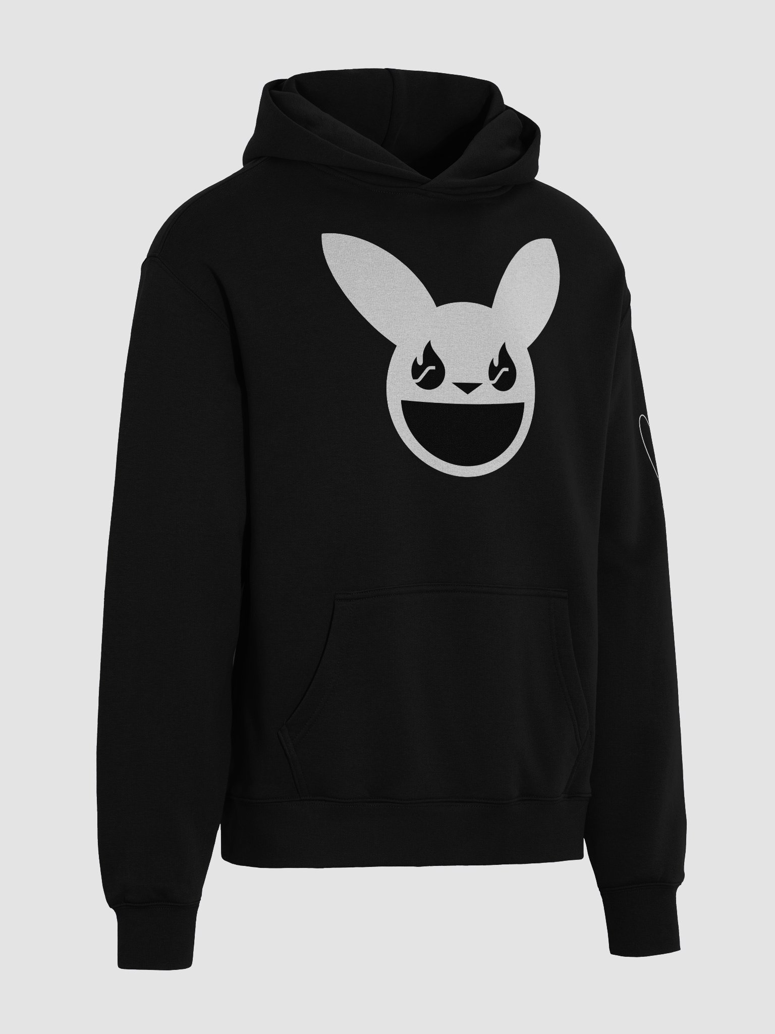 SUPERHOT BUNNY HOODIE BLACK / WHITE product image (3)