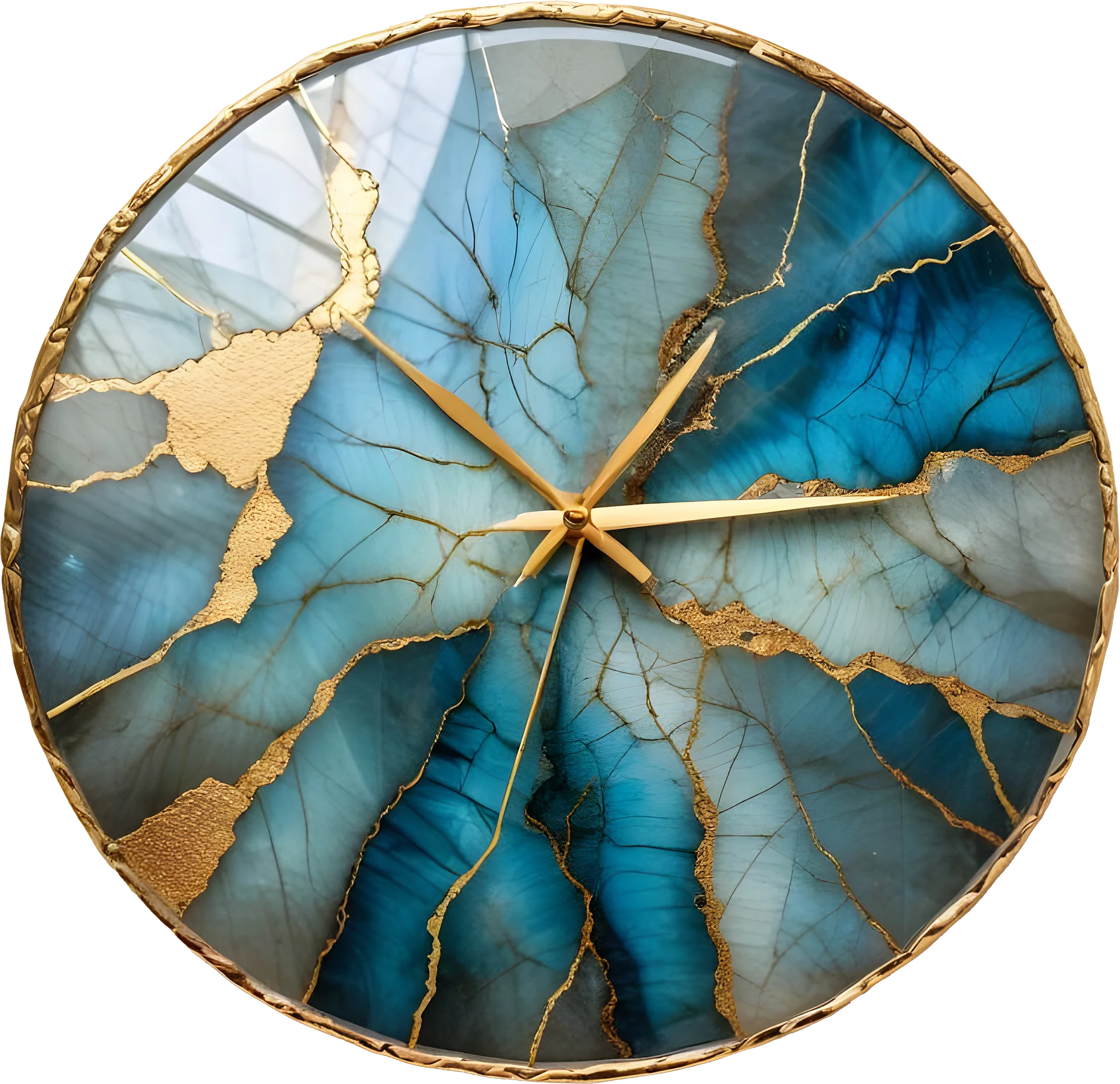 Celestial Grace – Luxury Design Labradorite Clock PNG product image (1)