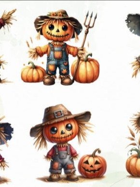 Cute Scarecrows Clipart Sublimation product image (1)