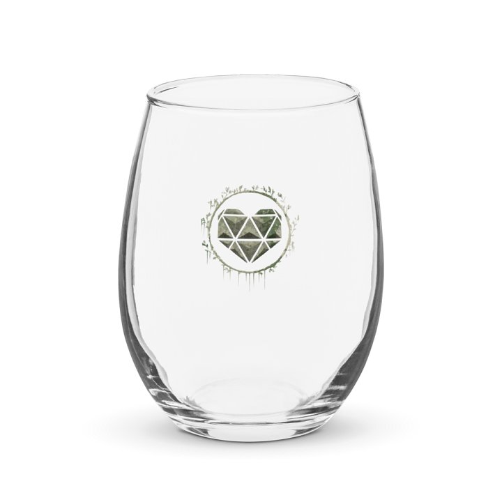 Green Heart stemless wine glass product image (2)