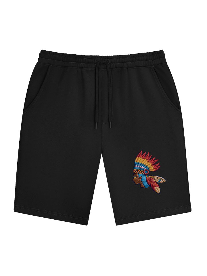 Aborigine Classic Headdress Sweatshorts — Native American Culture Streetwear | Mayan Heritage | Lawin & Drawin Collection product image (1)