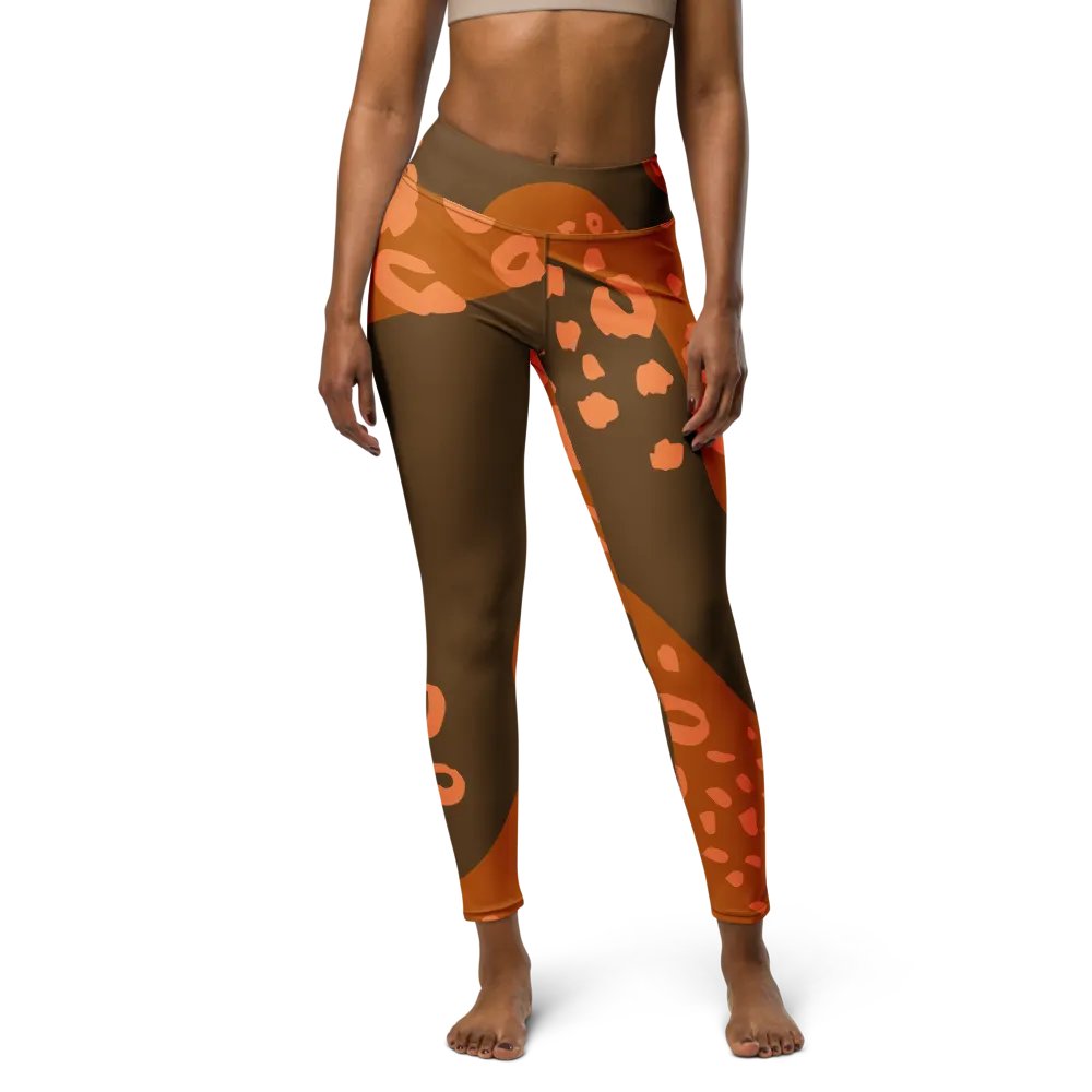Orange Animal Print Yoga Leggings product image (3)
