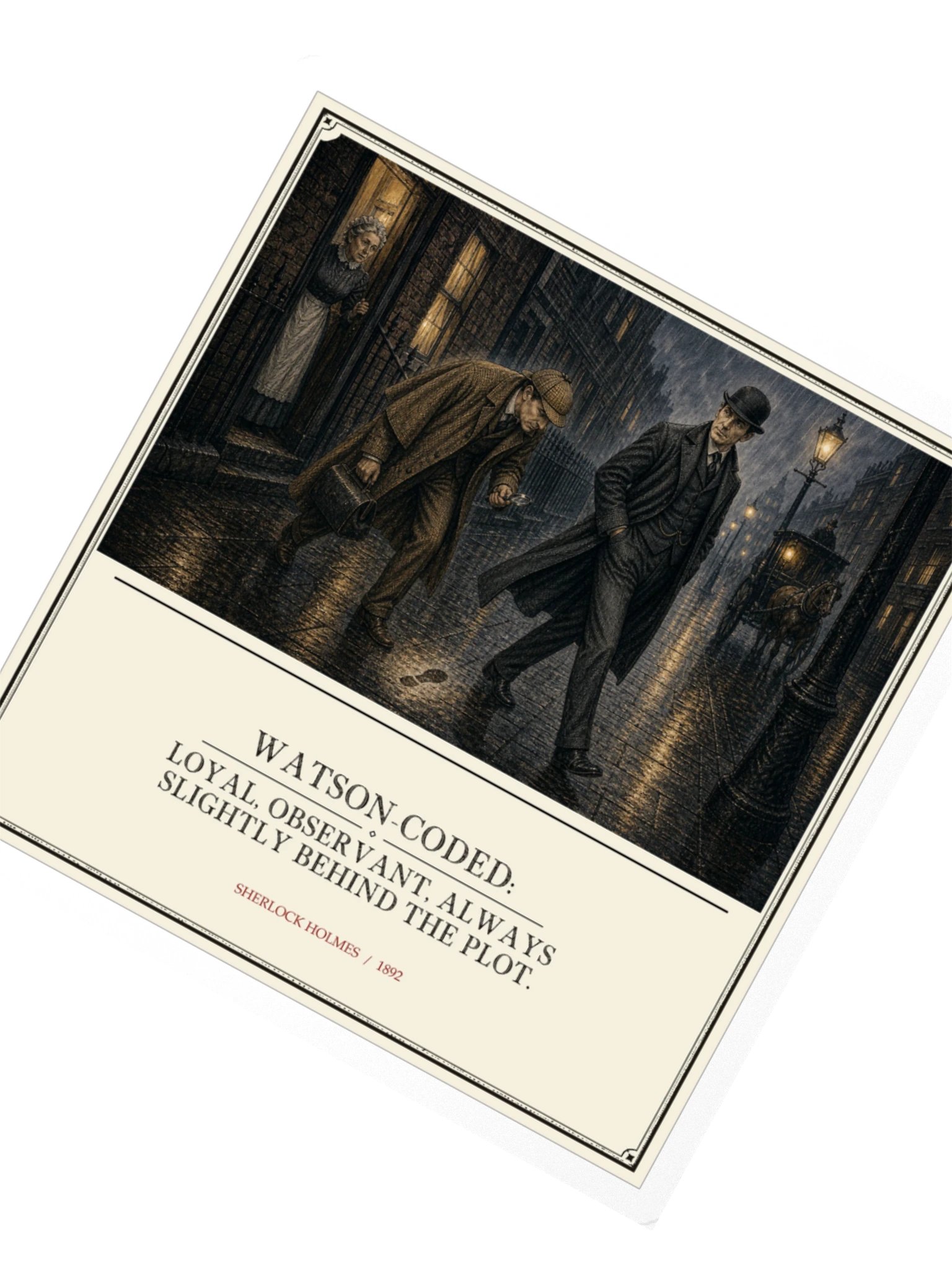 Watson Coded Loyal Observant Always Slightly Behind -- The Adventures of Sherlock Holmes Sticker product image (2)