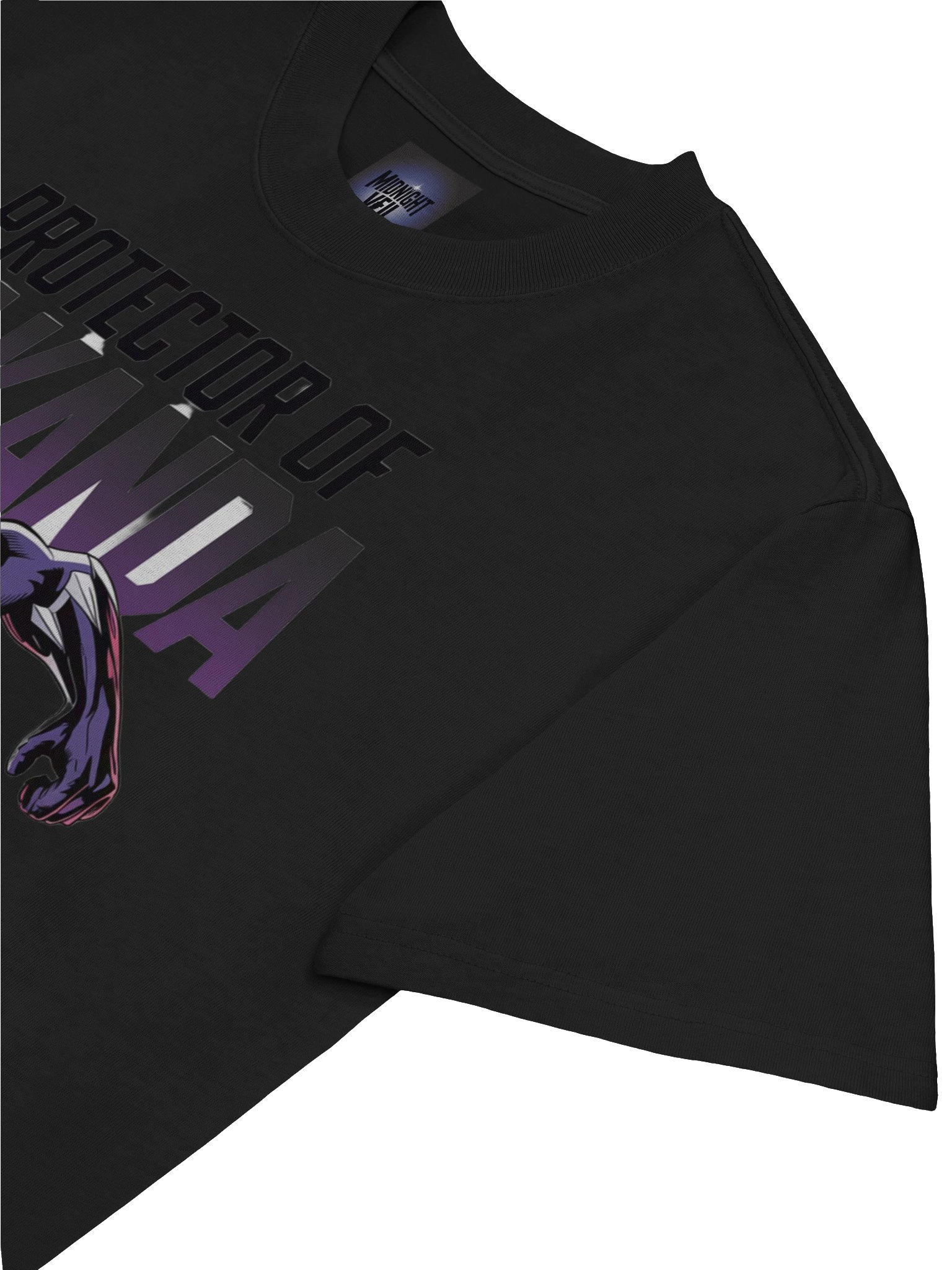 Black Panther Protector of Wakanda Oversized Faded T-Shirt – Vibranium Shadow Leap product image (7)