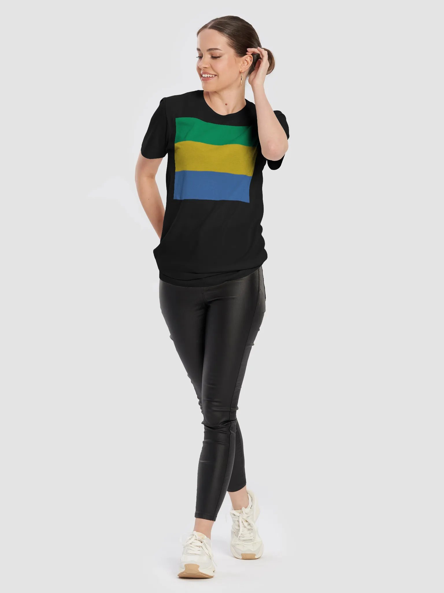 Exclusive Unisex Gabon Flag Graphic Tee by Graphic Grove product image (1)