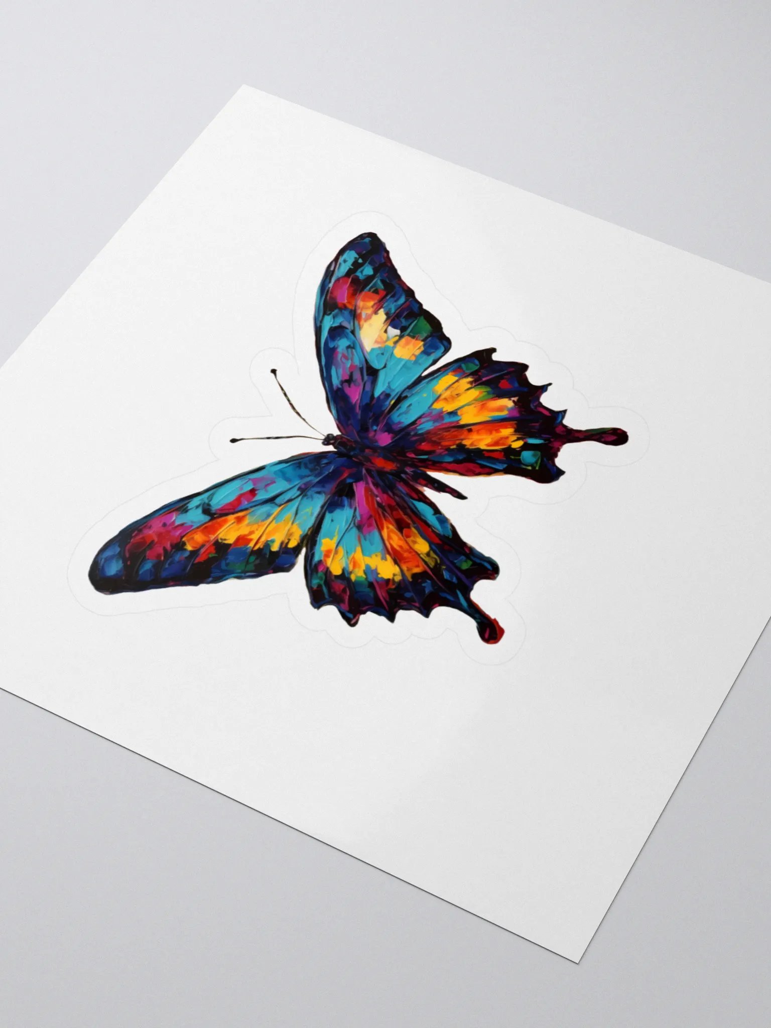 Vibrant Butterfly Kiss Cut Sticker product image (3)