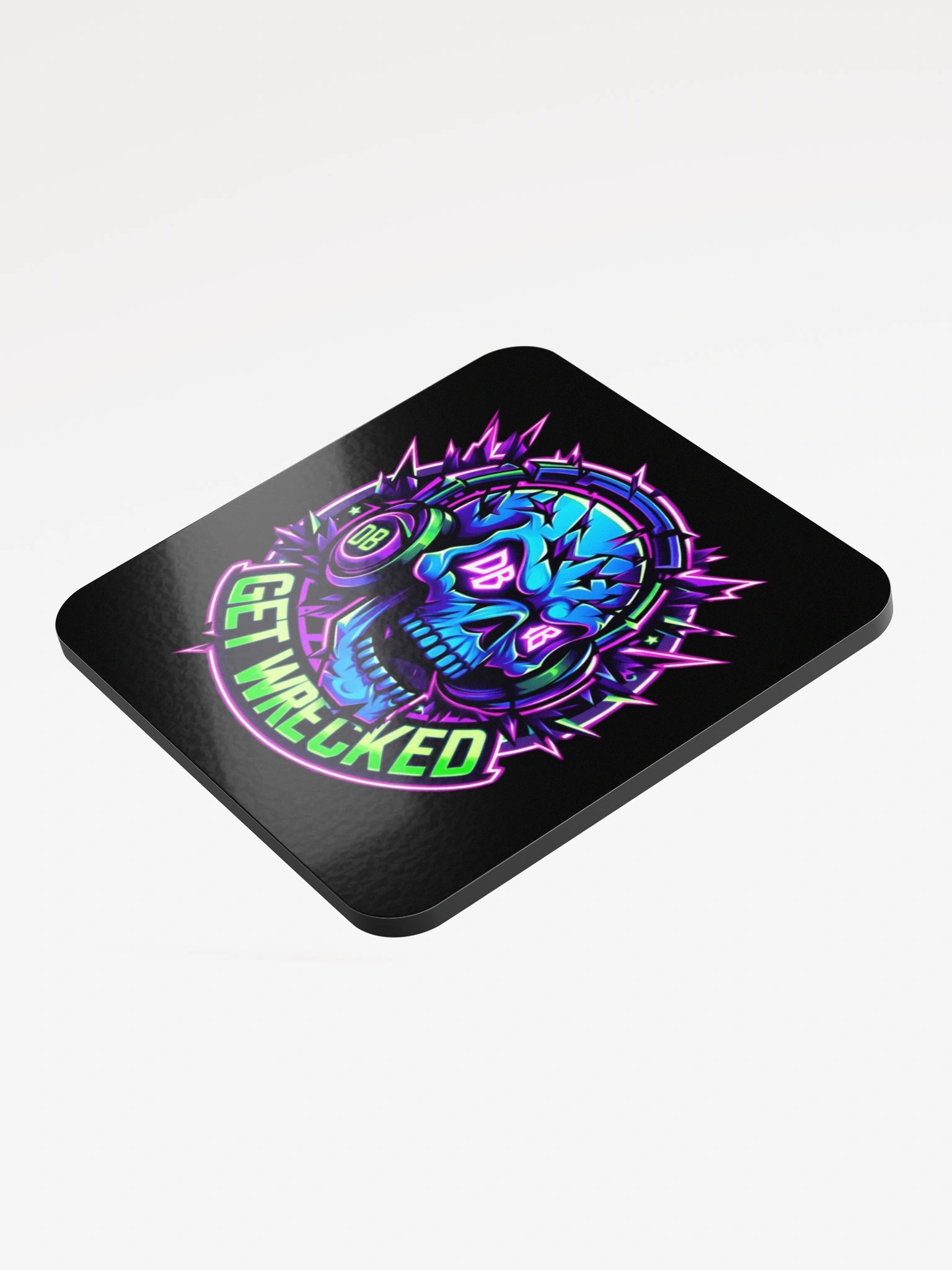 "Wrecked" Premium Glossed Cork Coaster product image (2)