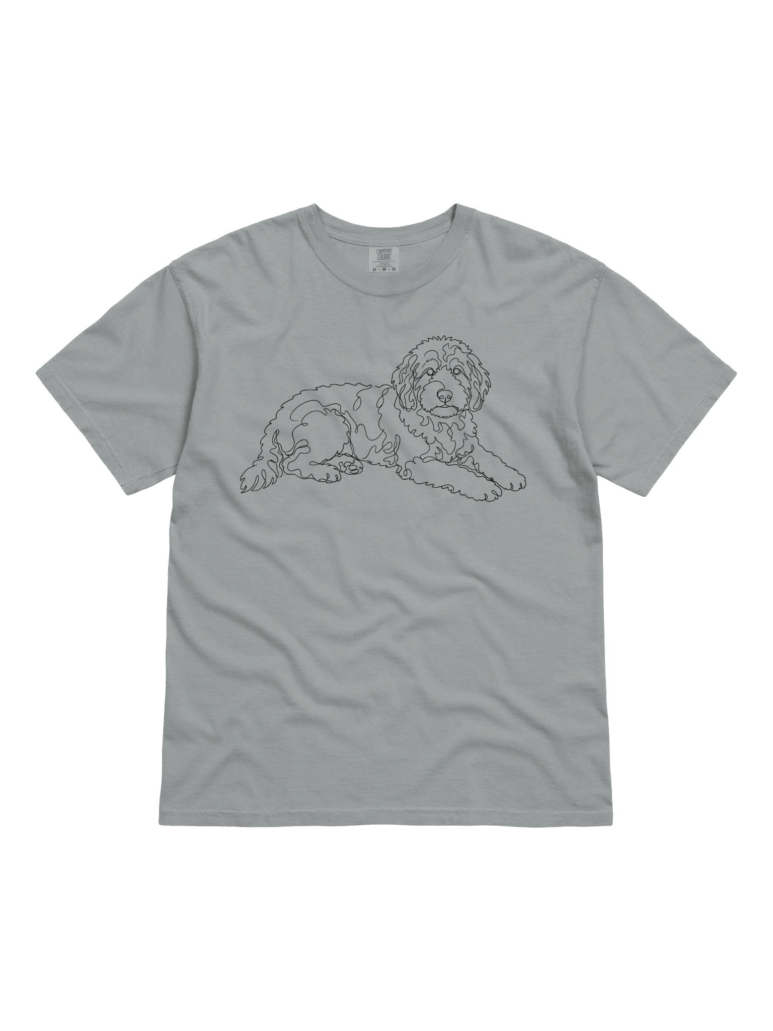 Bernedoodle Line Art Comfort Colors Unisex Tee product image (6)