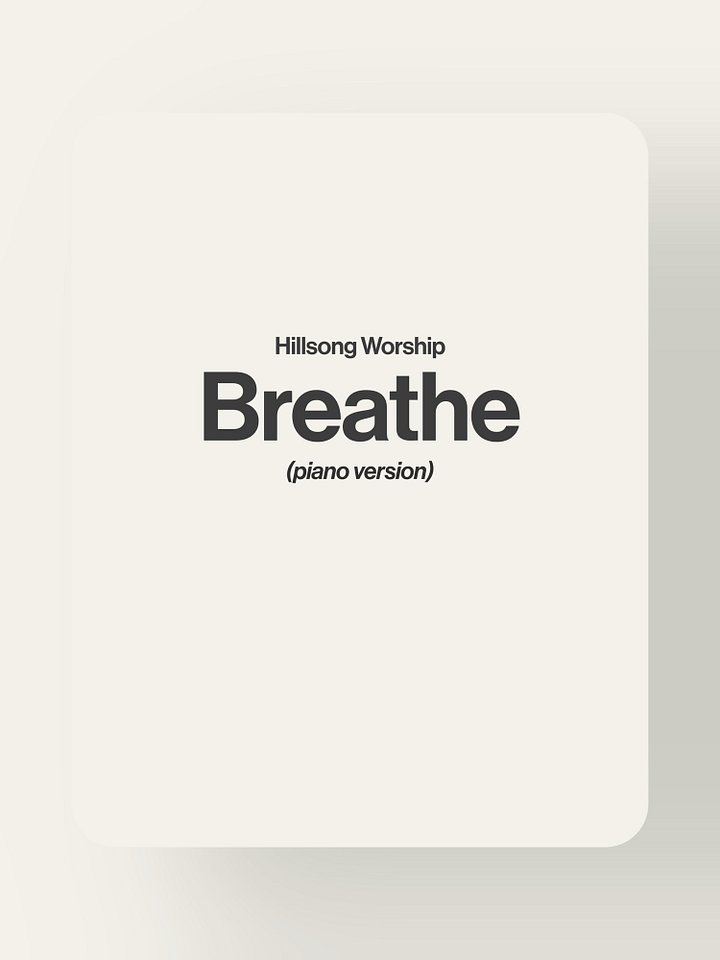 Breathe - Hillsong Worship product image (1)