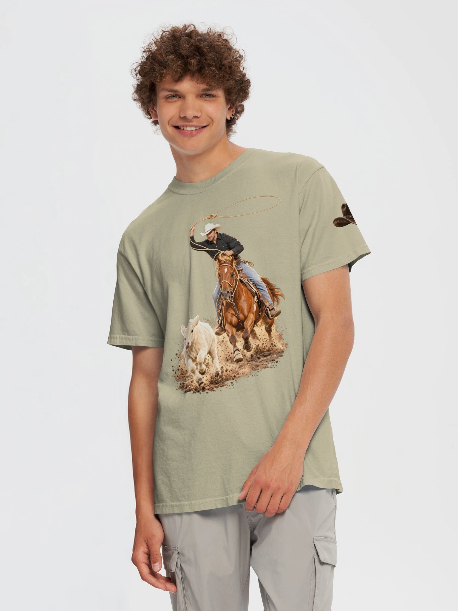 Tie-Down Roping Full Run Western T-Shirt | BROKEN RODEO™ product image (151)