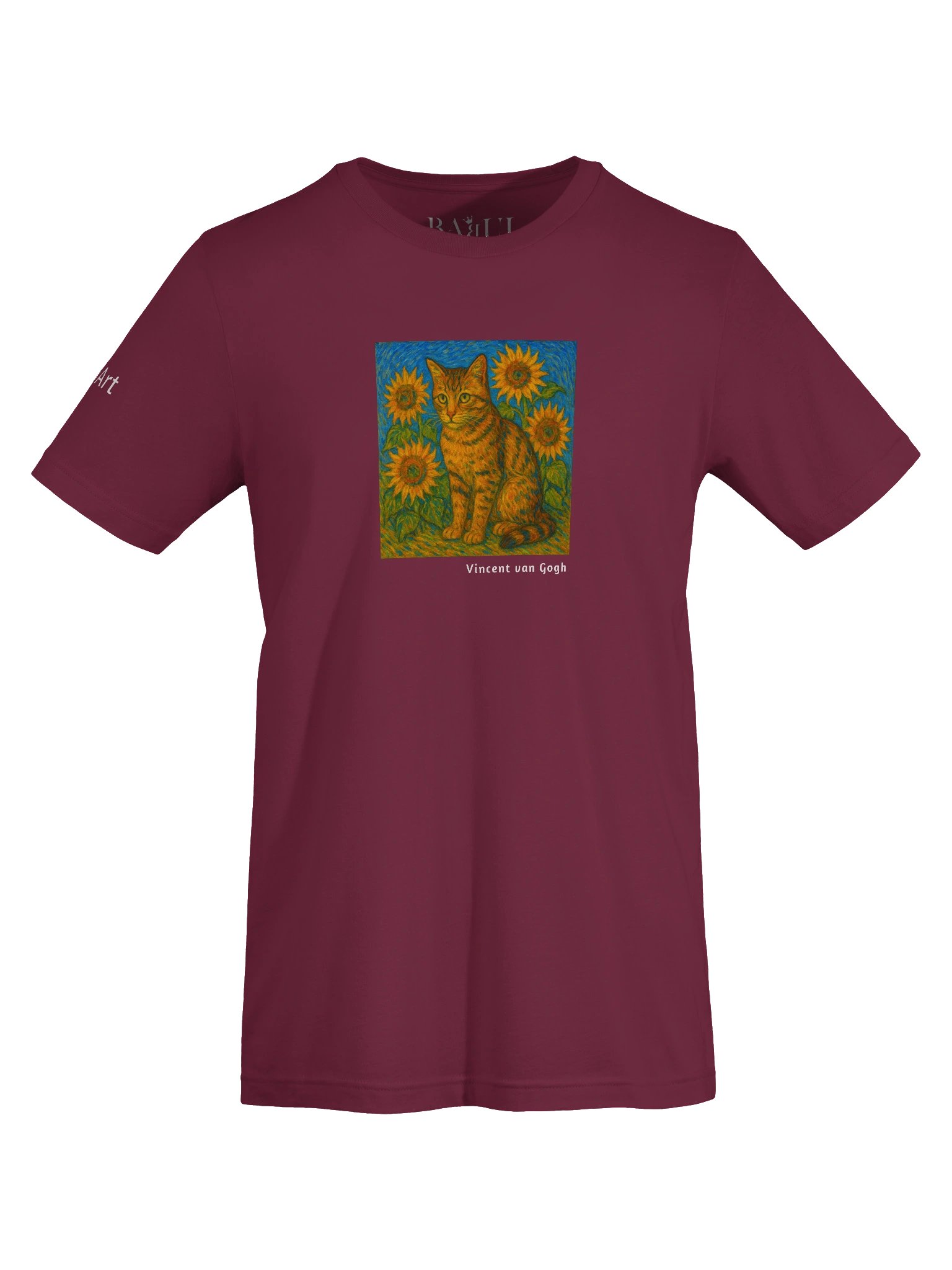 CATART Unisex Jersey Cat T-Shirt - Vincent van Gogh - Iconic Painting Reimagined with Cats product image (4)