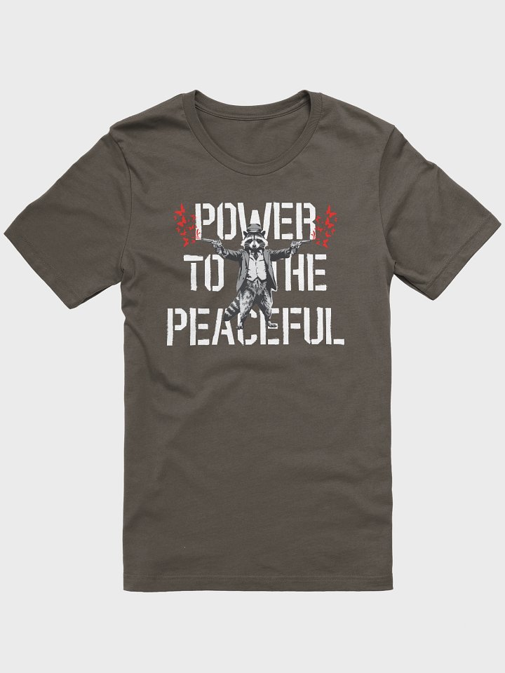 Power to the Peaceful Raccoon Tee product image (1)