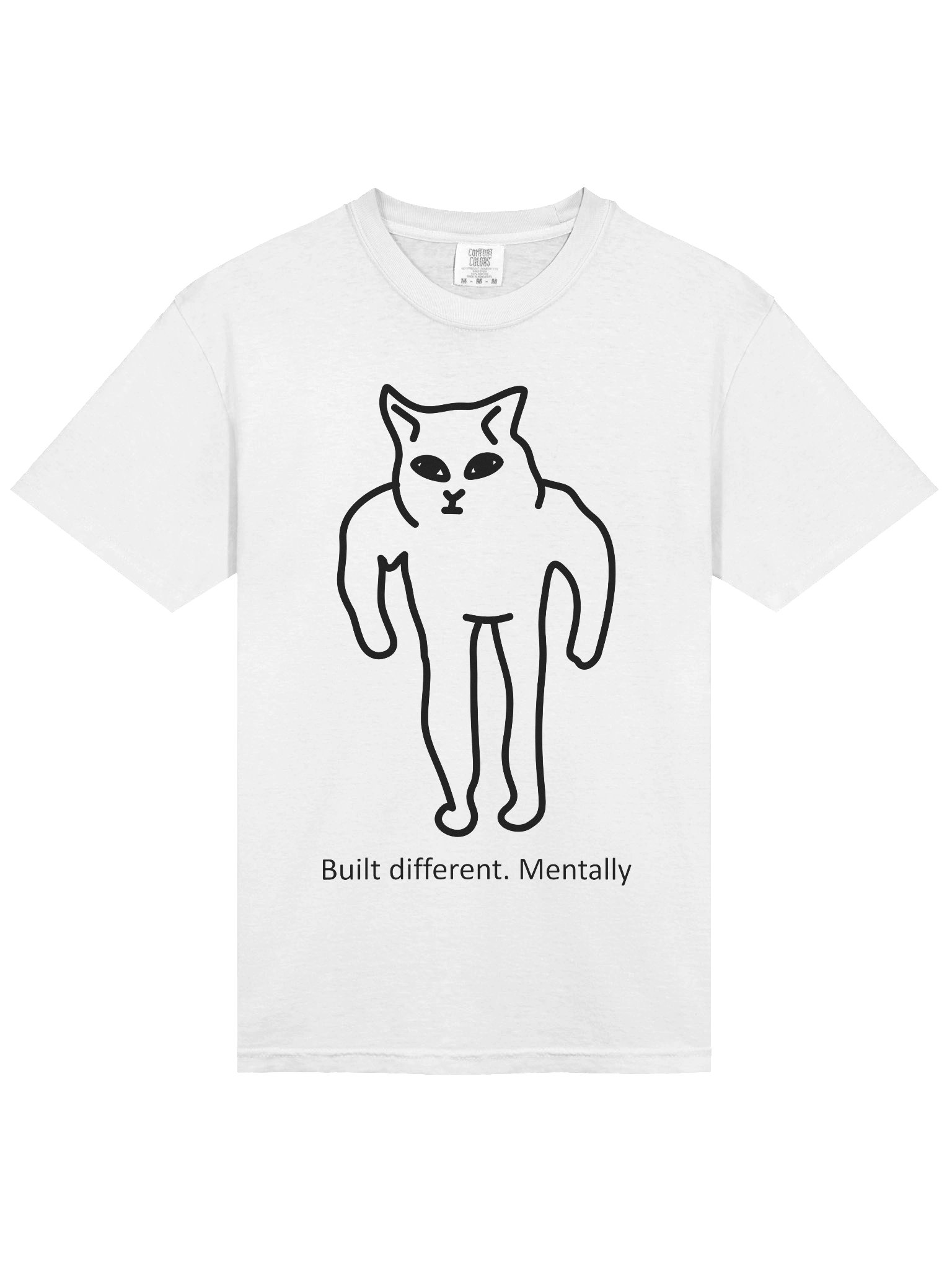 Built Different Mentally Shirt – Funny Meme Graphic Tee, Sarcastic Introvert T Shirt, Gen Z Humor Unisex Aesthetic Top product image (3)