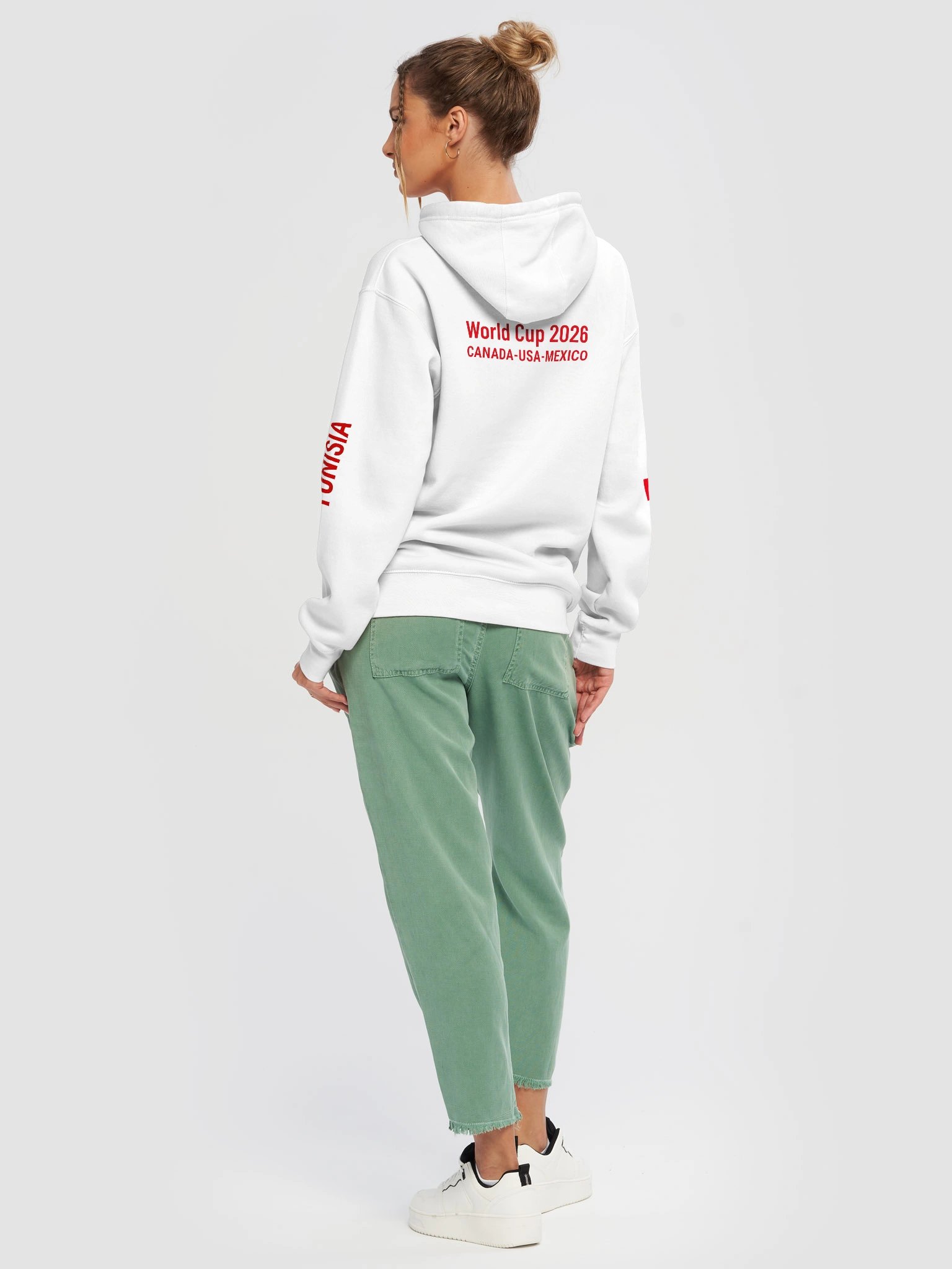 Tunisia 2026 World Cup Flag Hoodie - Premium 3-End Fleece Unisex Hoodie product image (42)