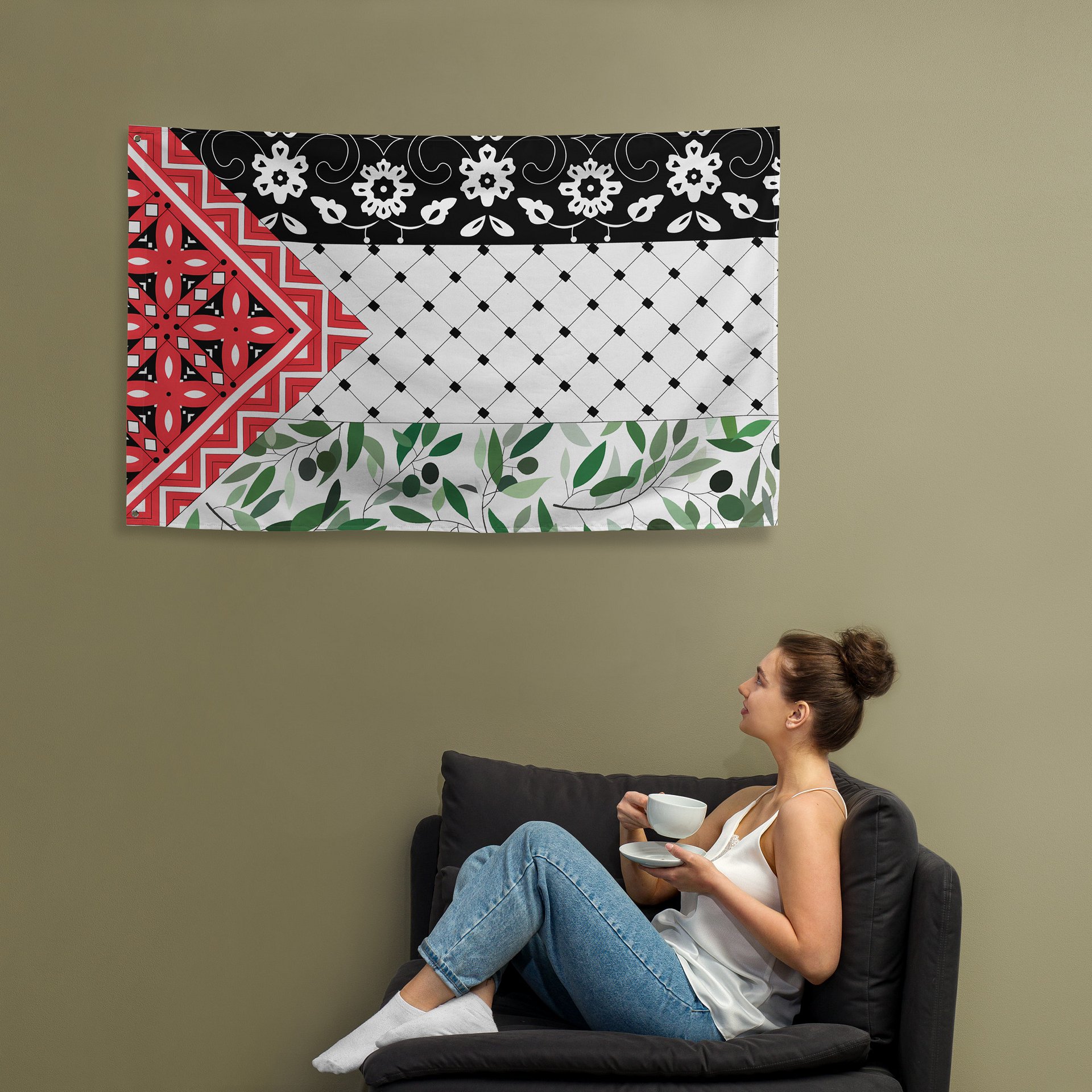 Ornate Aesthetic Palestine Flag product image (4)
