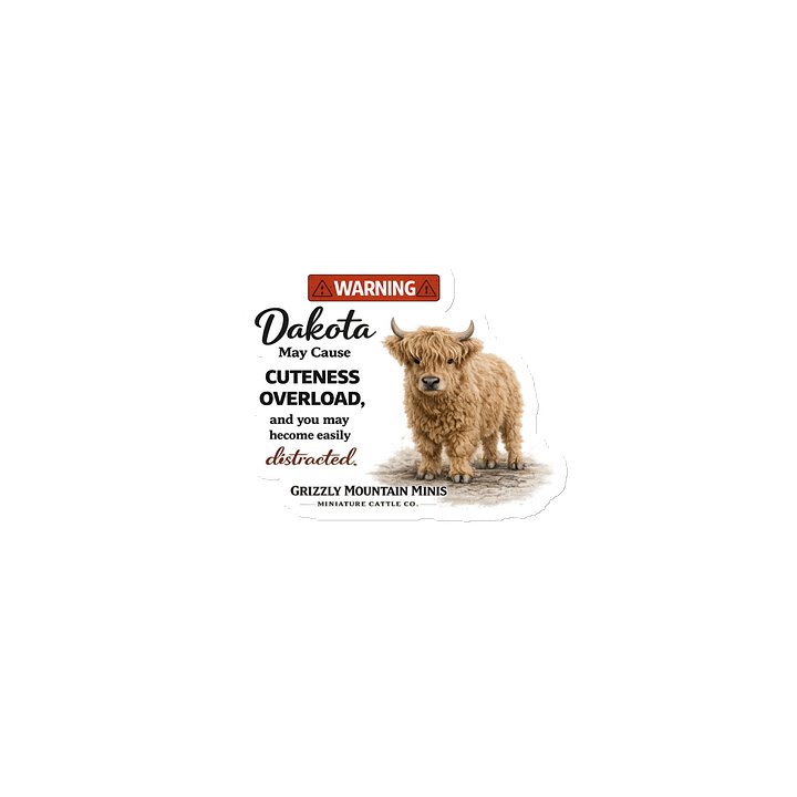 Cuteness Overload Warning! Cow Die-Cut Magnets product image (1)