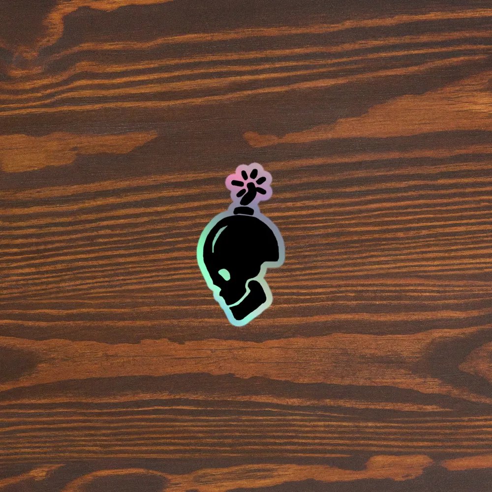 Bomb Skull holographic Sticker product image (5)