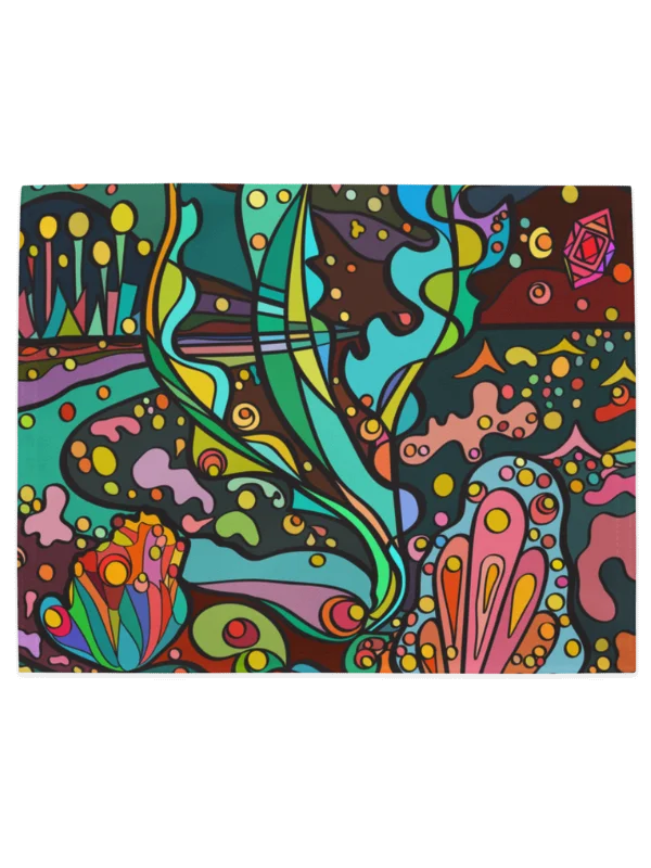 Vibrant Gallery Placemat Set – Wave at Sunset product image (5)