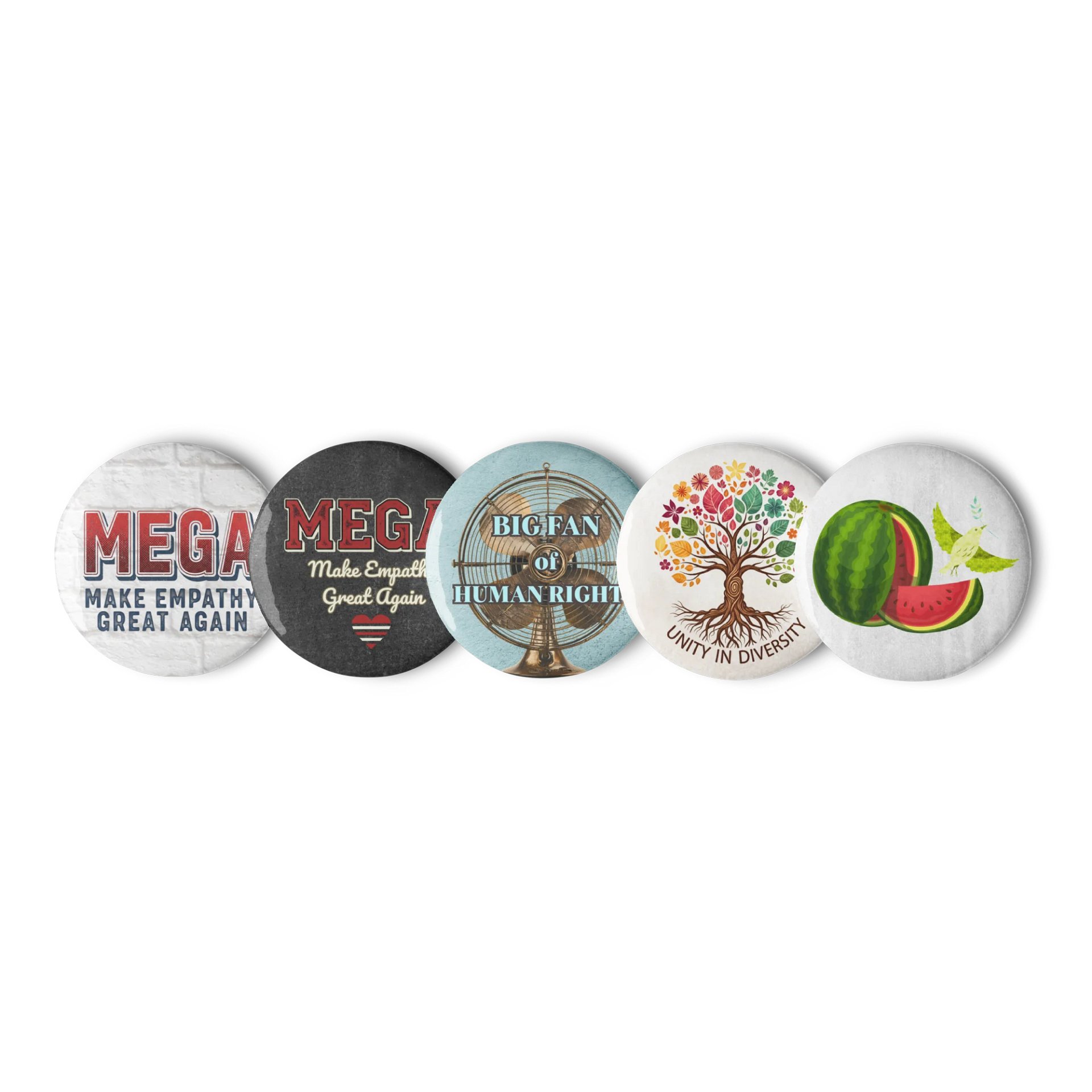 Solidarity Vibes button pins set product image (1)