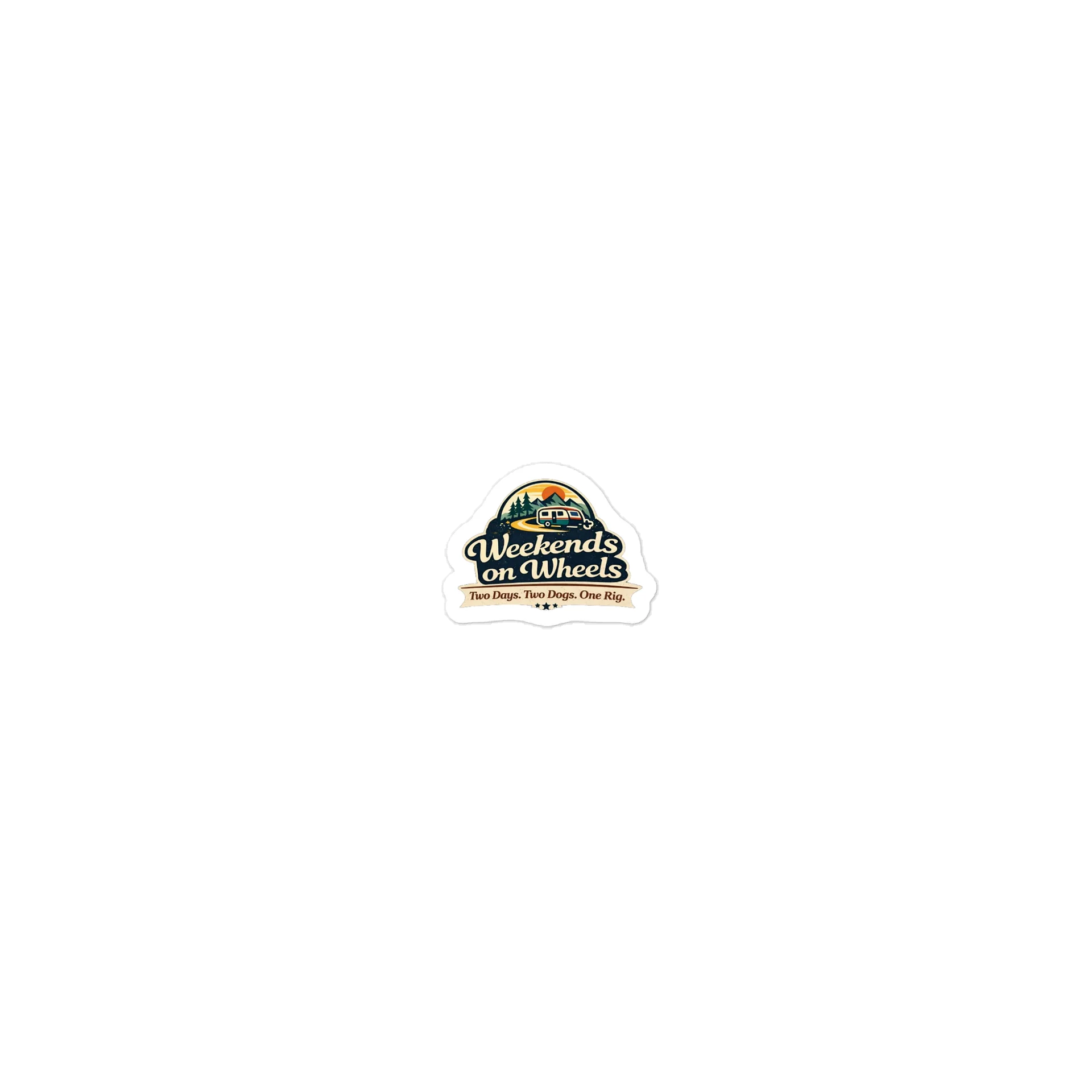 Weekends on Wheels Classic Logo Sticker product image (1)