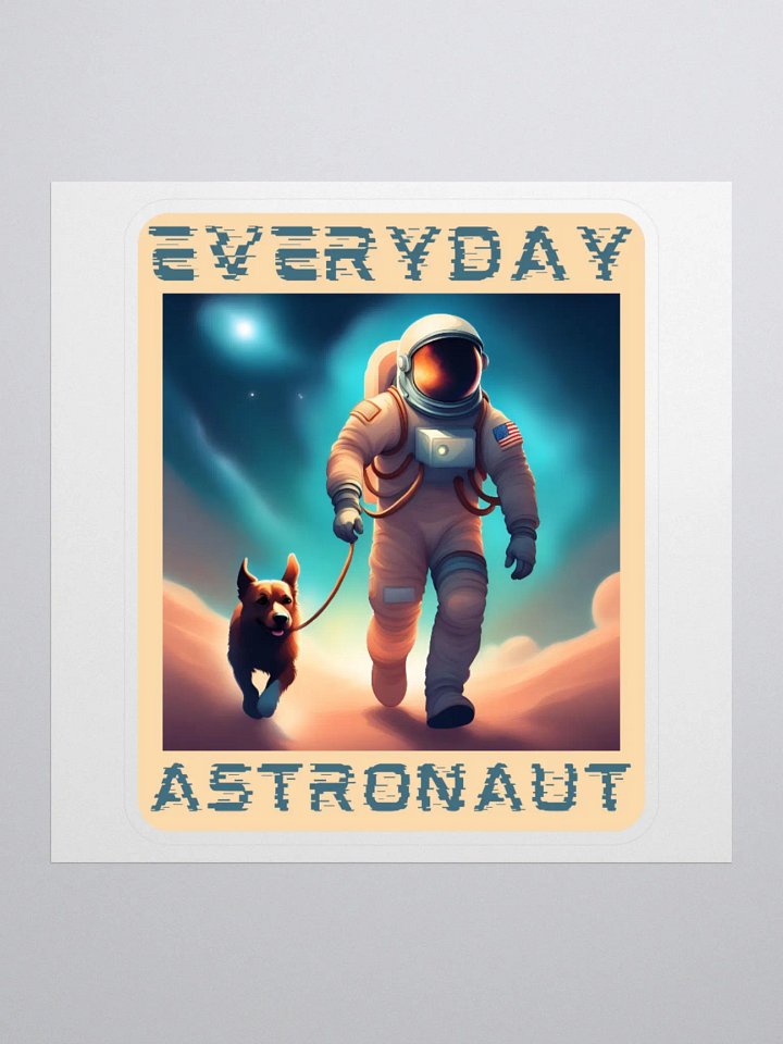 Everyday Astronaut Walking the Dog Stickers product image (2)