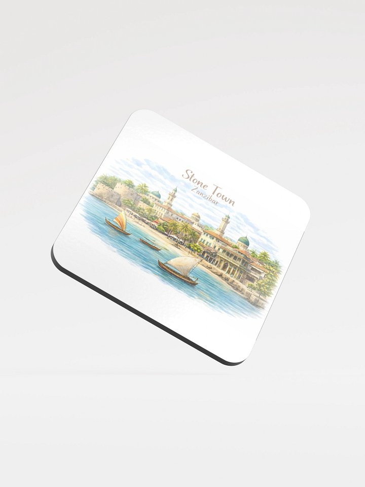 Stone Town Zanzibar Glossed Cork Coaster product image (1)