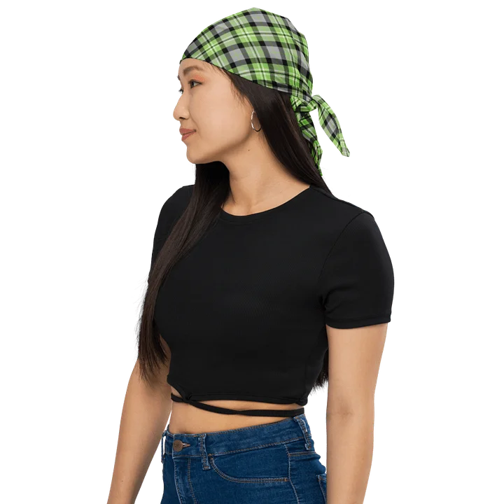 Light Green and Gray Plaid Bandana product image (1)