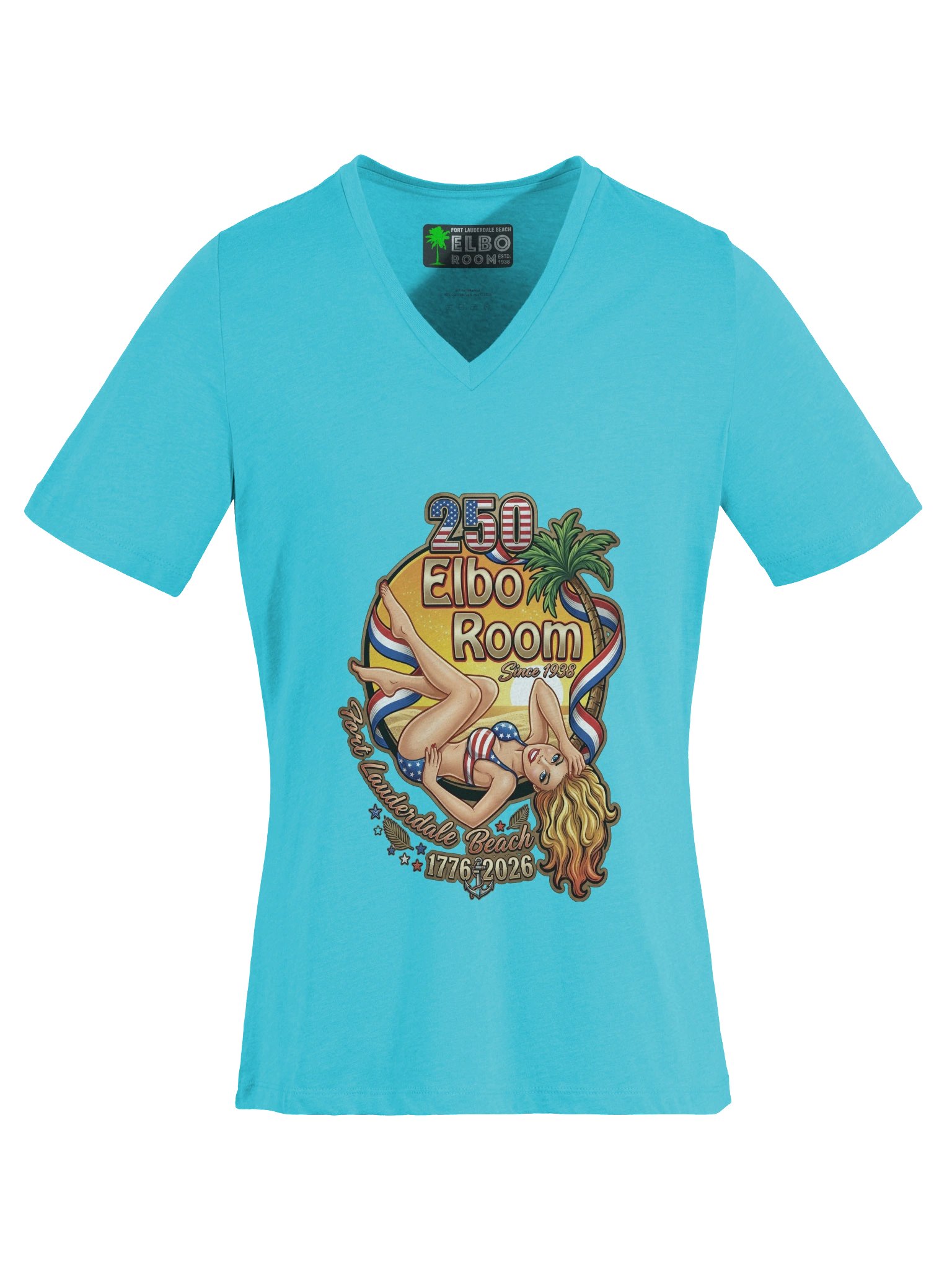 America 250 Ladies V-Neck Tee | Elbo Room 1776-2026 Edition product image (39)