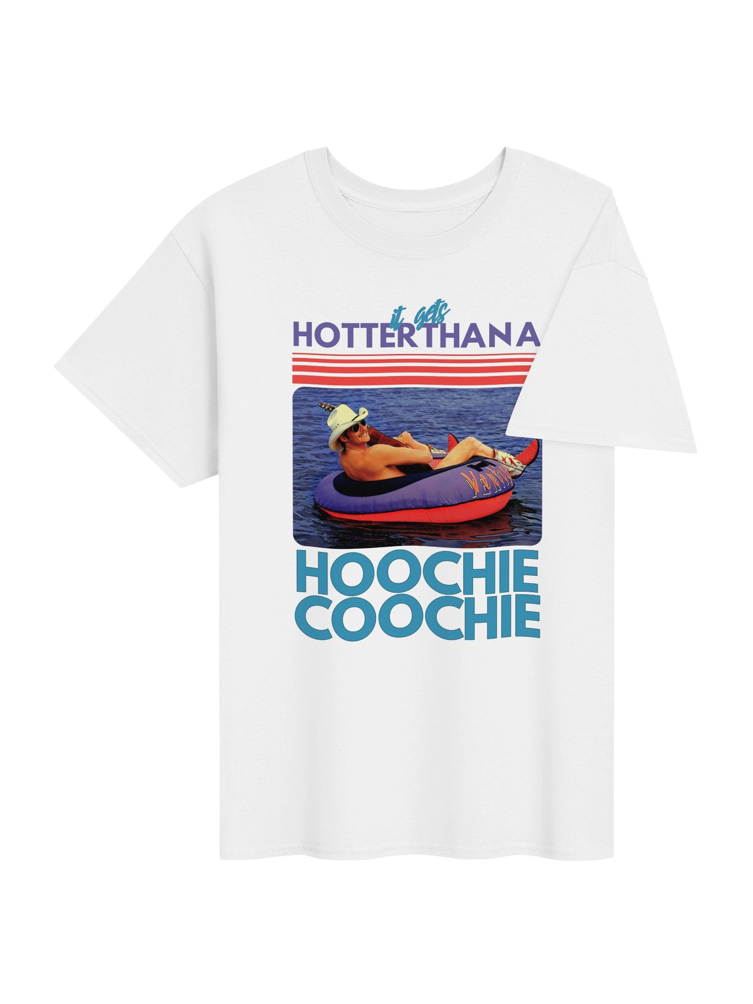 Hotter Than a Hoochie Coochie Shirt – Funny Lake Tubing Retro Country Graphic Tee product image (84)