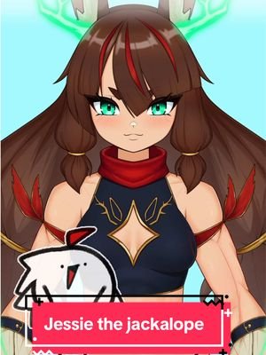 Jessie the Jackalope! Newest adopt available on my shop! #characterdesign #vtuber #art #characterart #artist 