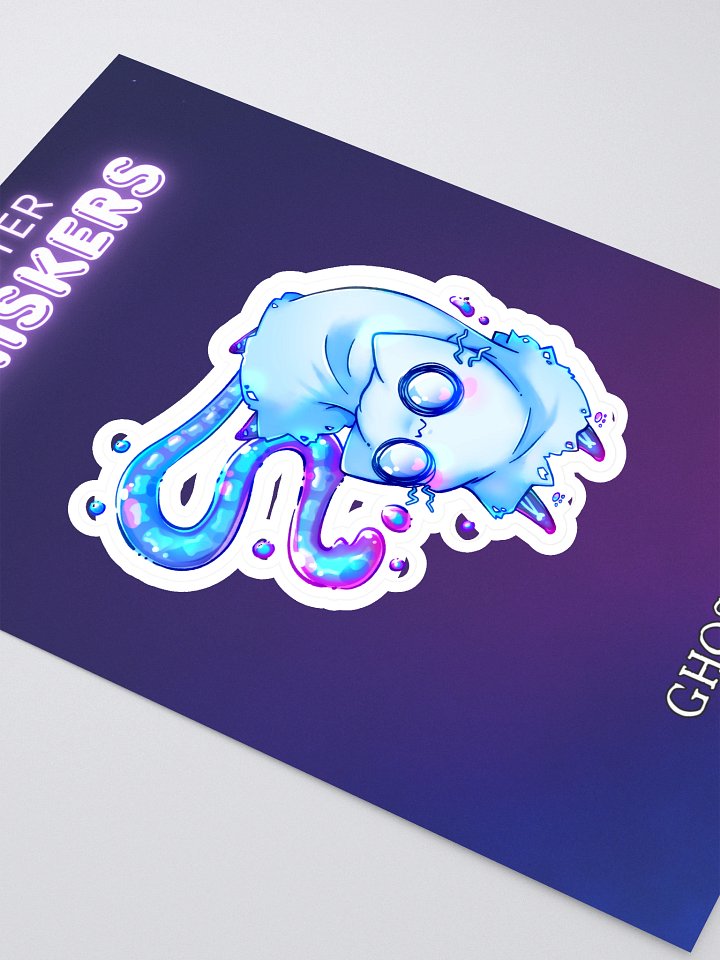 Sinister Whiskers | Ghost Cat Sticker product image (2)