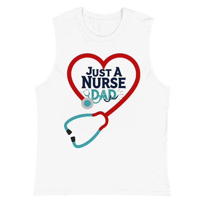 Heartfelt Nurse Dad Stethoscope Muscle Tank product image (2)