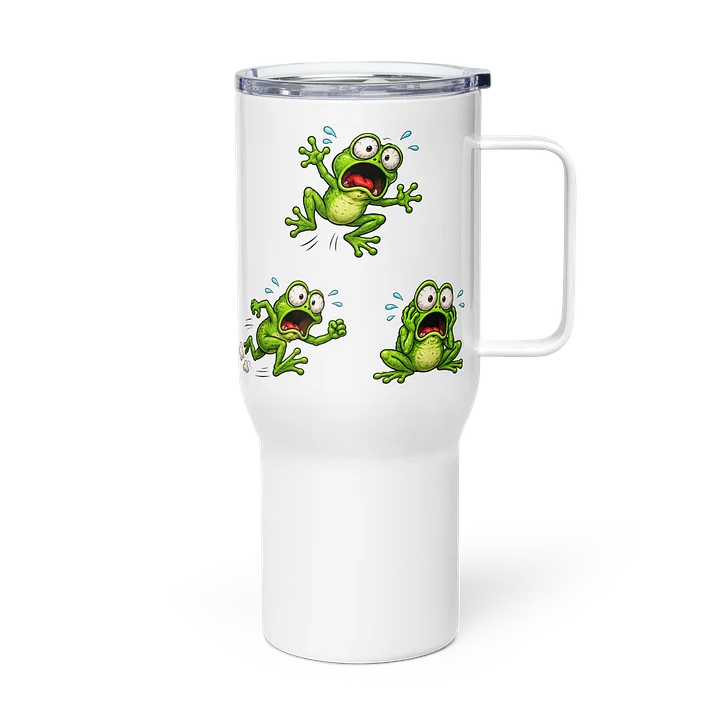 ''Leave The Frogs Alone'' Travel Mug with a Handle product image (2)