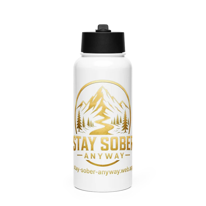 Stay Sober Anyway Mountain Logo Water Bottle product image (1)