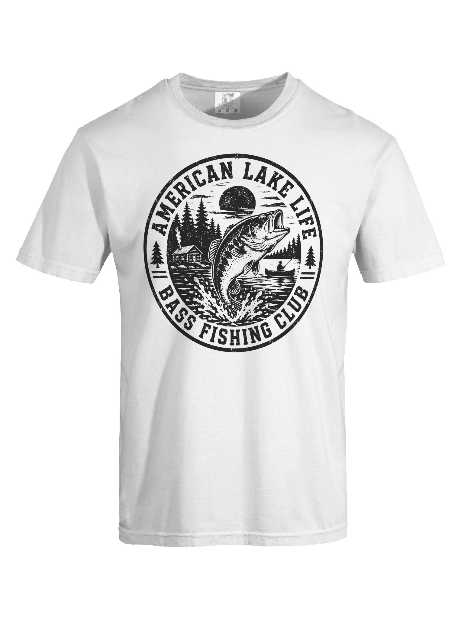 American Lake Life T-Shirt | Vintage Bass Fishing Outdoor Graphic Tee product image (62)