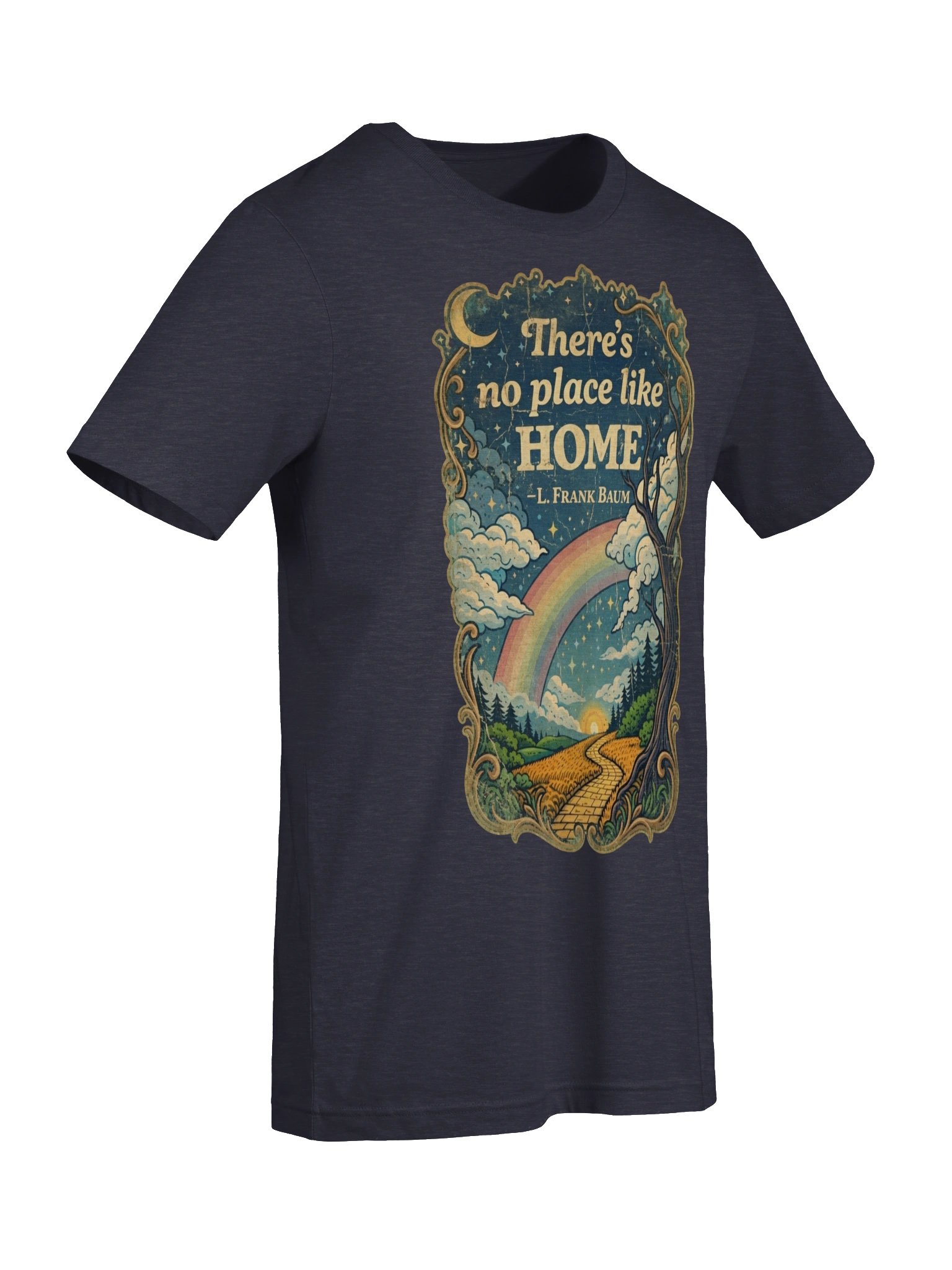 There's No Place Like Home Oz T-Shirt, Retro Rainbow Path with Yellow Brick Road product image (22)