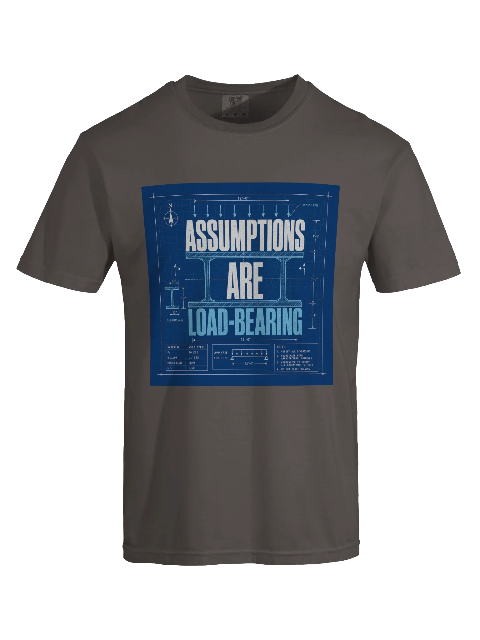 Assumptions Are Load-Bearing Tee — view 21
