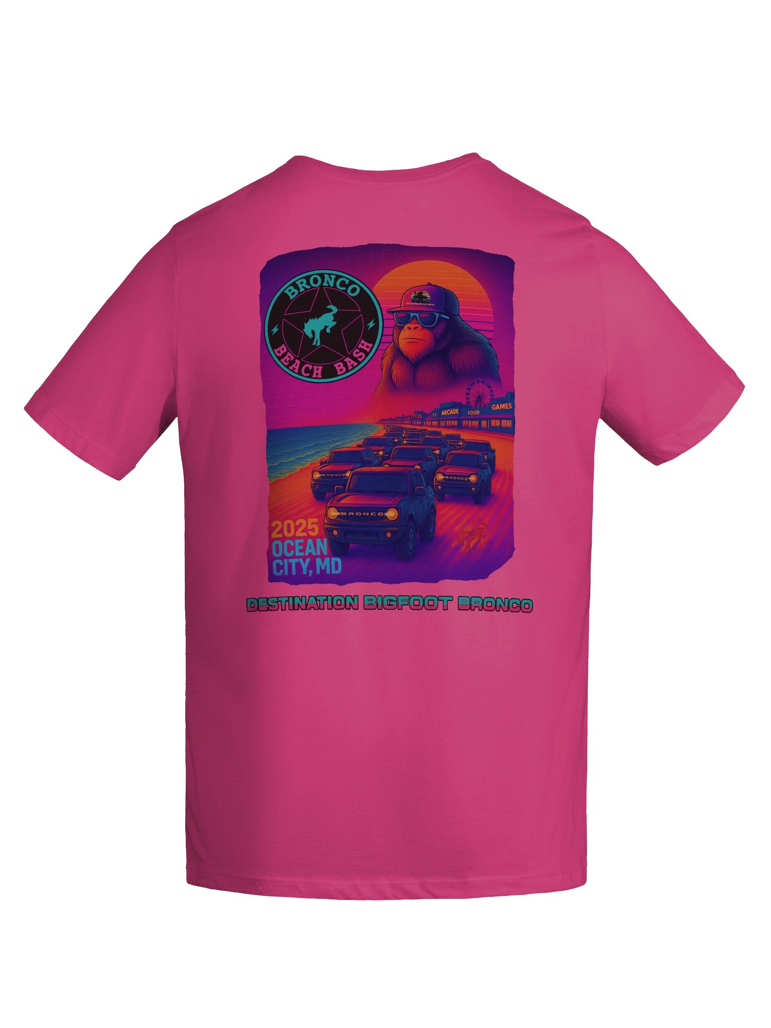 2025 Bronco Beach Bash Ocean City / Destination Bigfoot Bronco Collab | Women's Relaxed Fit Bella + Canvas Supersoft T-Shirt (Multiple Colors Available) product image (136)