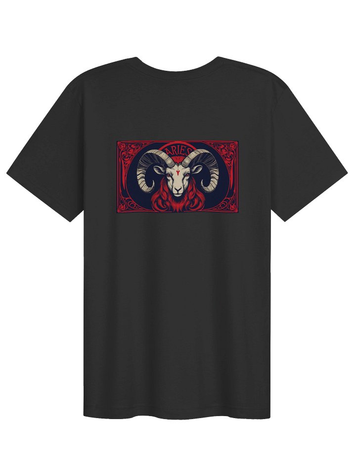 Aries- Gothic Zodiac, Red Graphic on the back T-Shirt. product image (2)