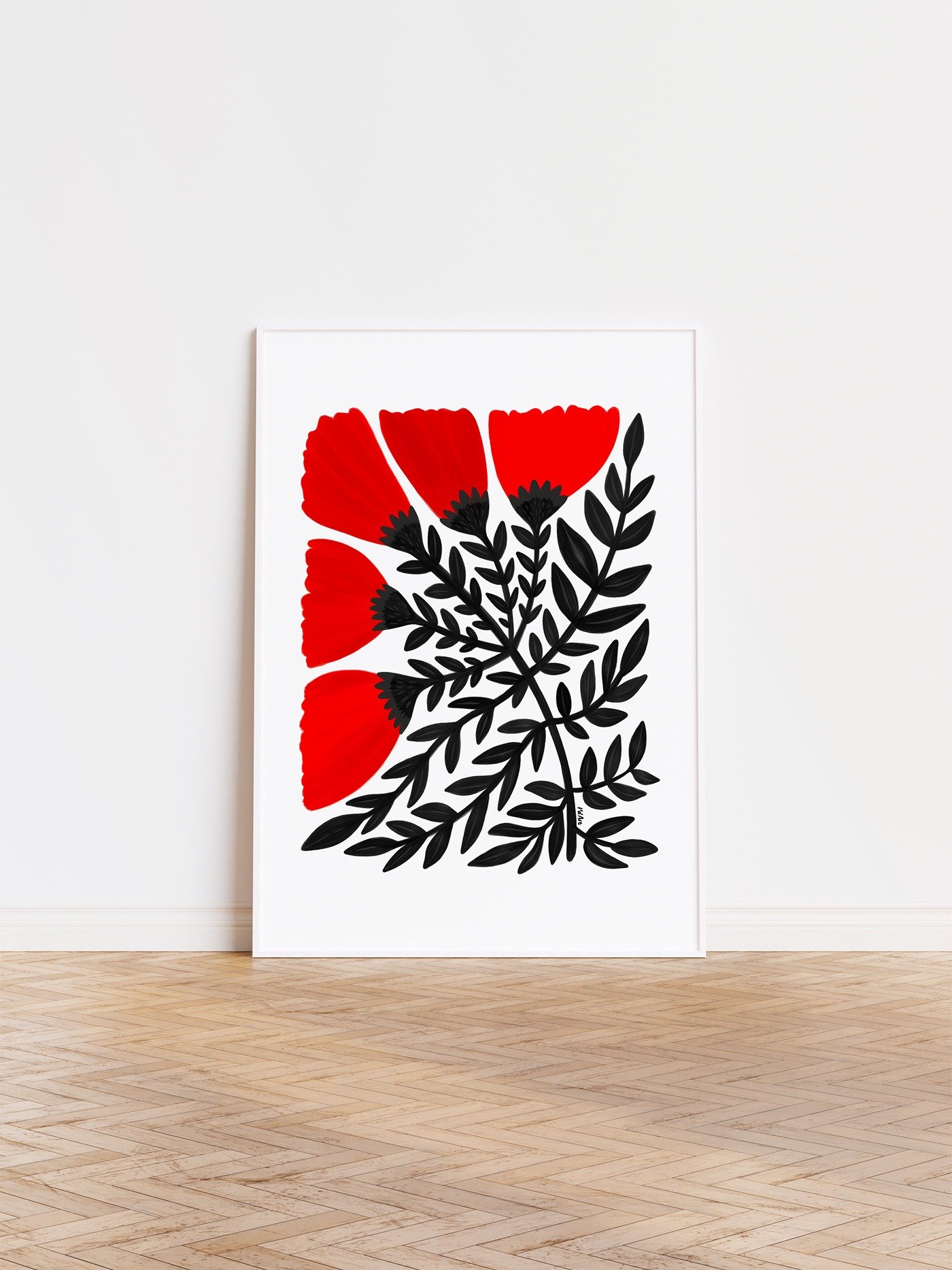 Red Poppies Flowers Art Print product image (1)