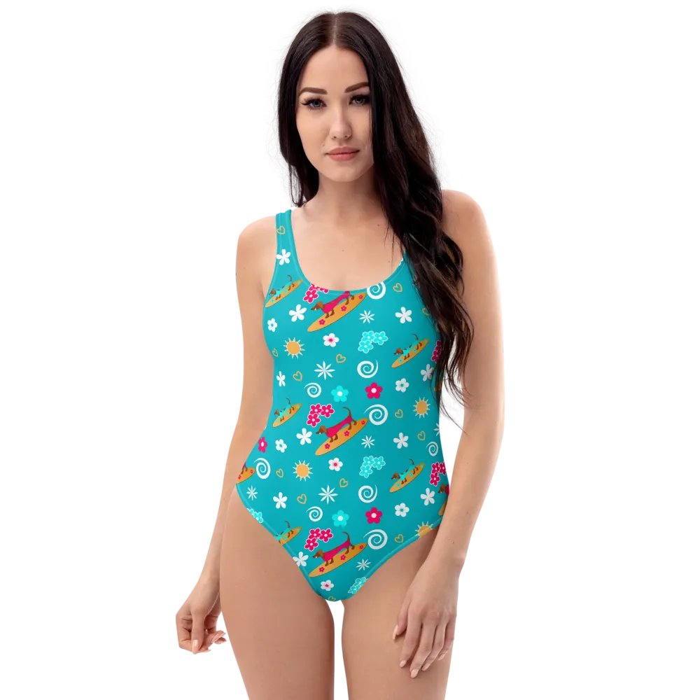 Surfing Dachshund Pattern SwimSuit product image (6)