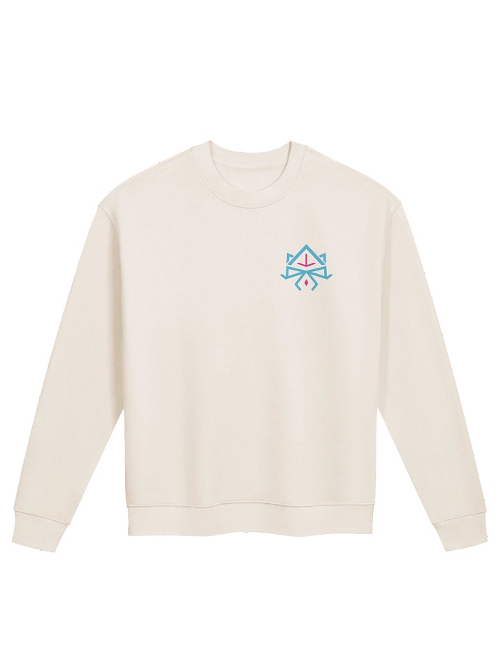 Arcadia Crewneck [White; Blue Logo] product image (1)