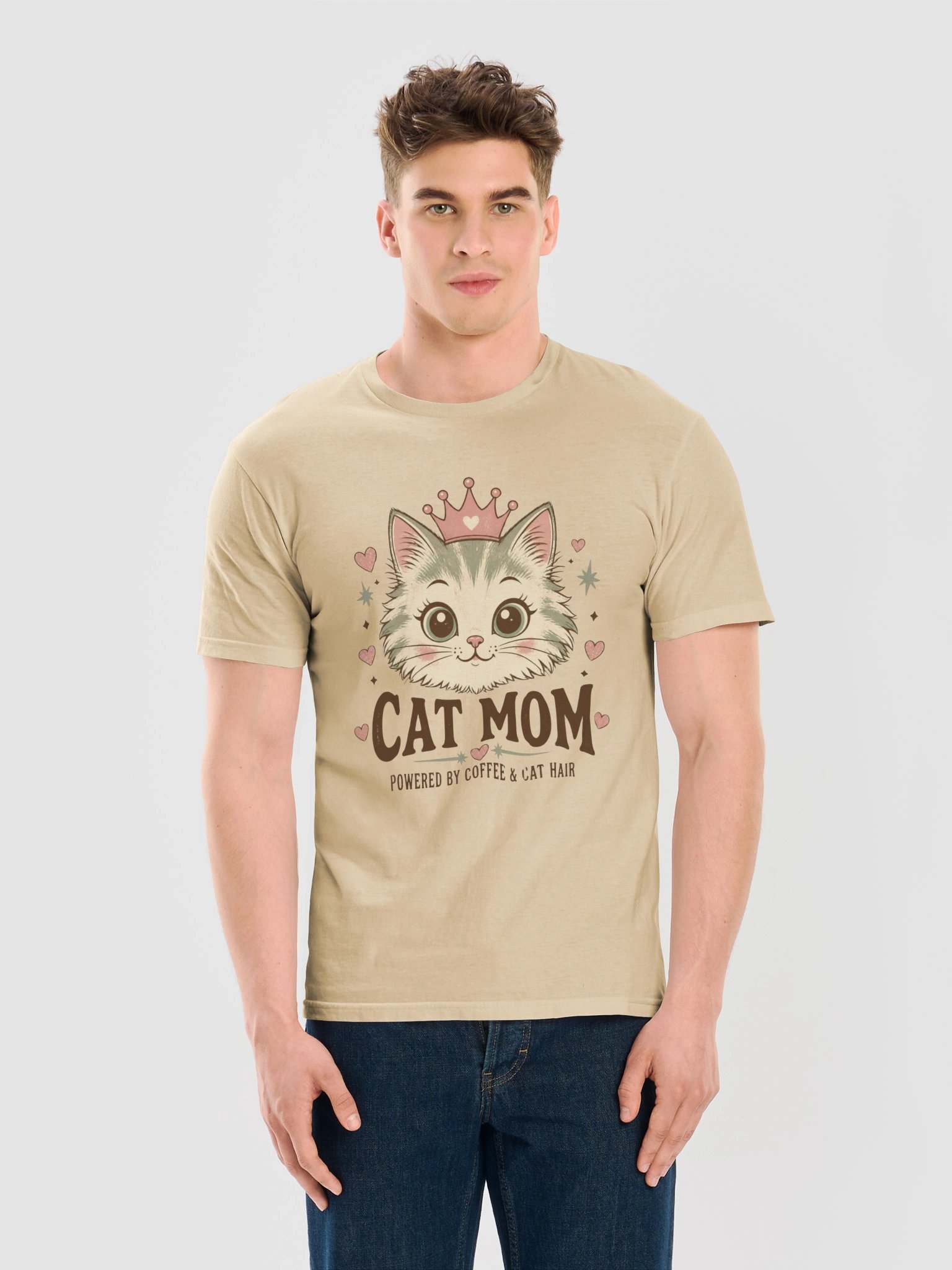 Cat Mom Shirt, Funny Cat Lover Tee, Gift For Cat Mom, Cute Cat Coffee Shirt product image (63)